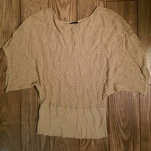 NY&Co Gold Crocheted Top